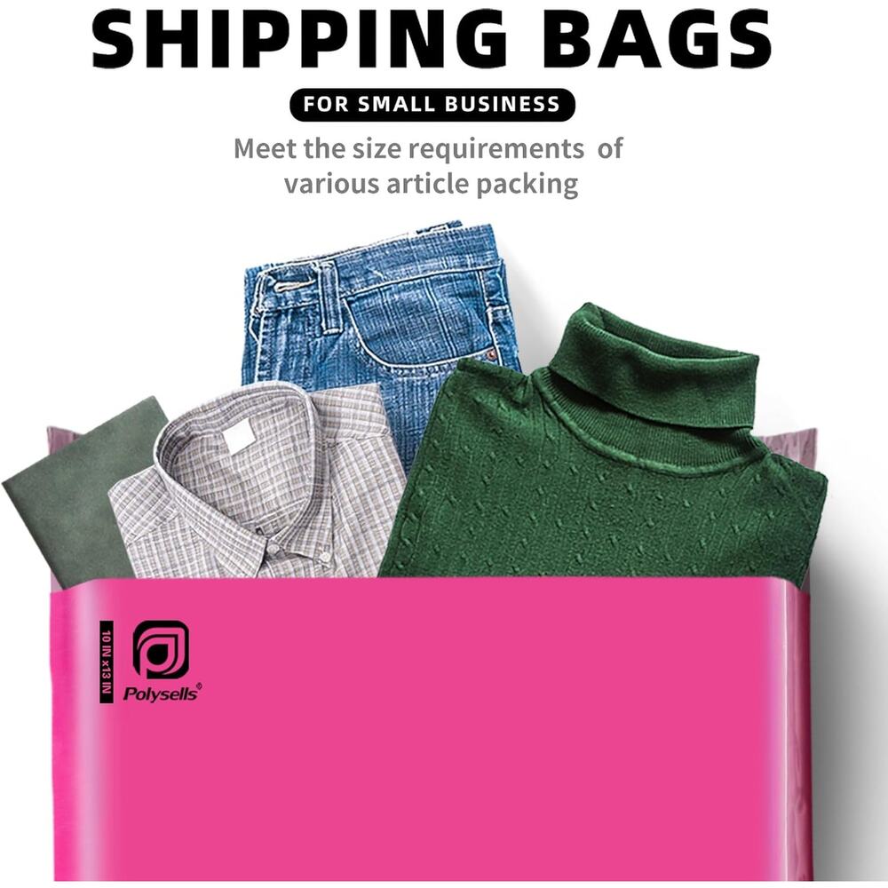 POLYMAILERS PINK SHIPPING BAGS (25 PACK) 12" X 15.5" SELF SEAL MAILERS NEW - Picture 2 of 4